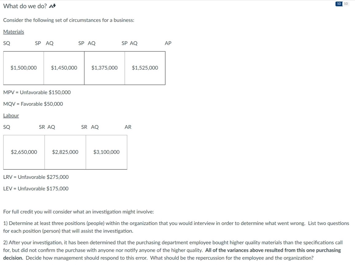 What do we do? A+ a 1" Consider the following set