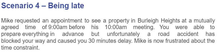 Scenario 1 - Unresponsive Agent Mia is interested in buying a property