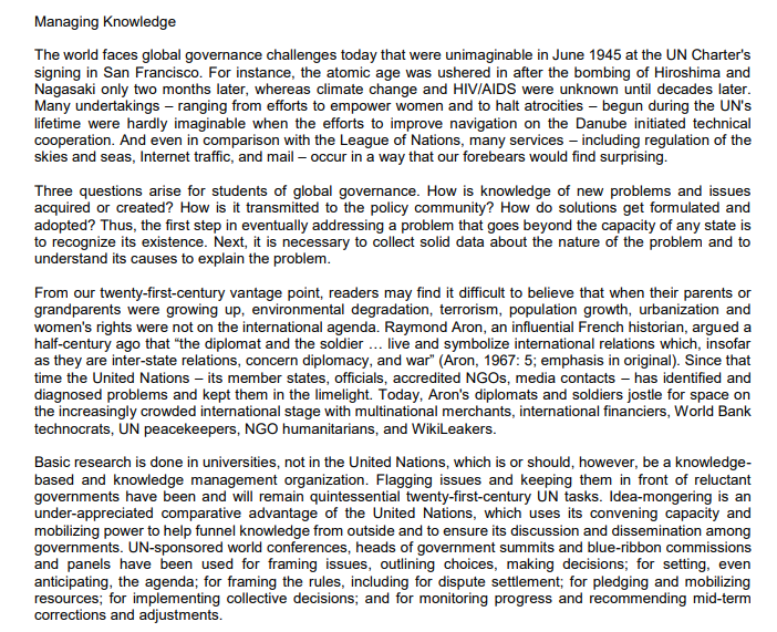 on United Nations Relations with Civil Socety, chaired by Brazil's former president,