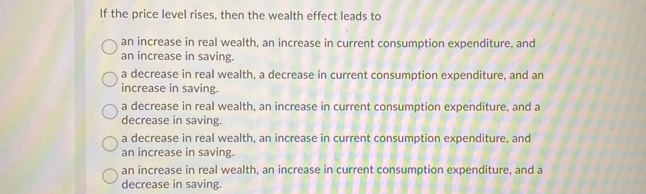 Answer is confusing accurate answer needed If the price level rises, then