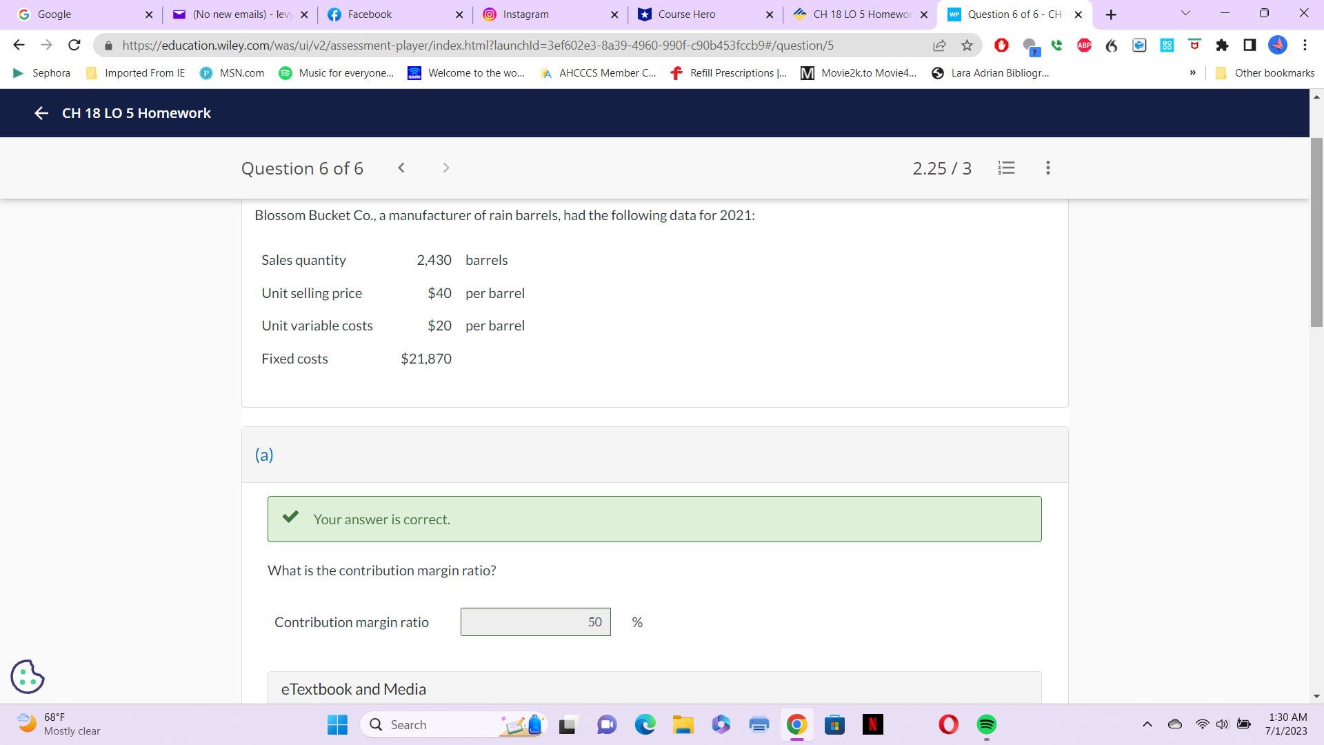x f Facebook X @ Instagram X Course Hero X - CH