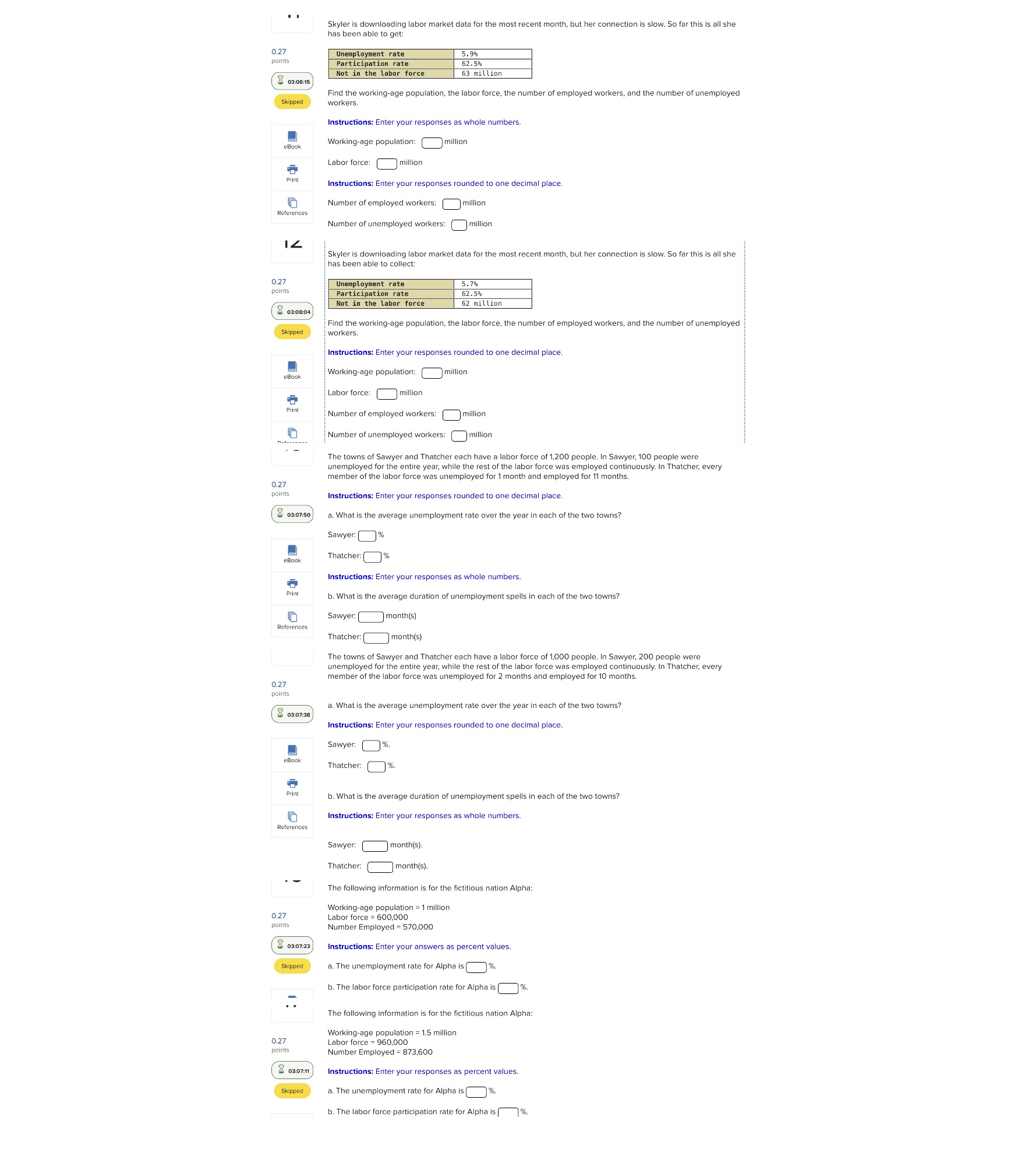 Can you please help me answer these questions? has been able to