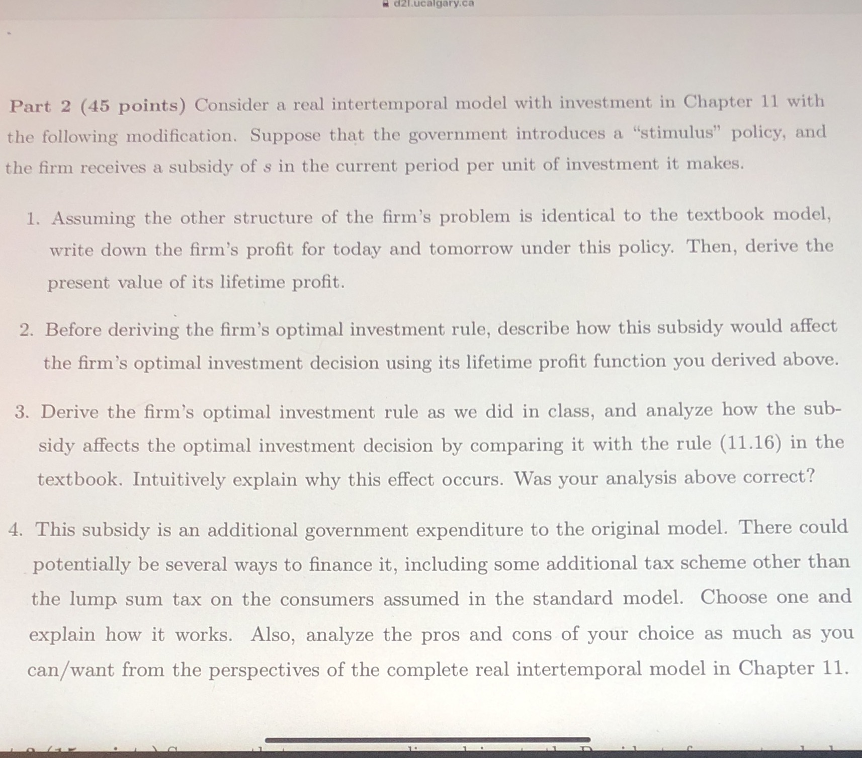 Please answer in words and be specific and give some explanations Part