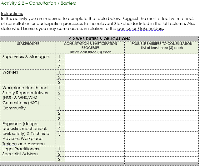 are required to complete the table below. Suggest the most effective methods