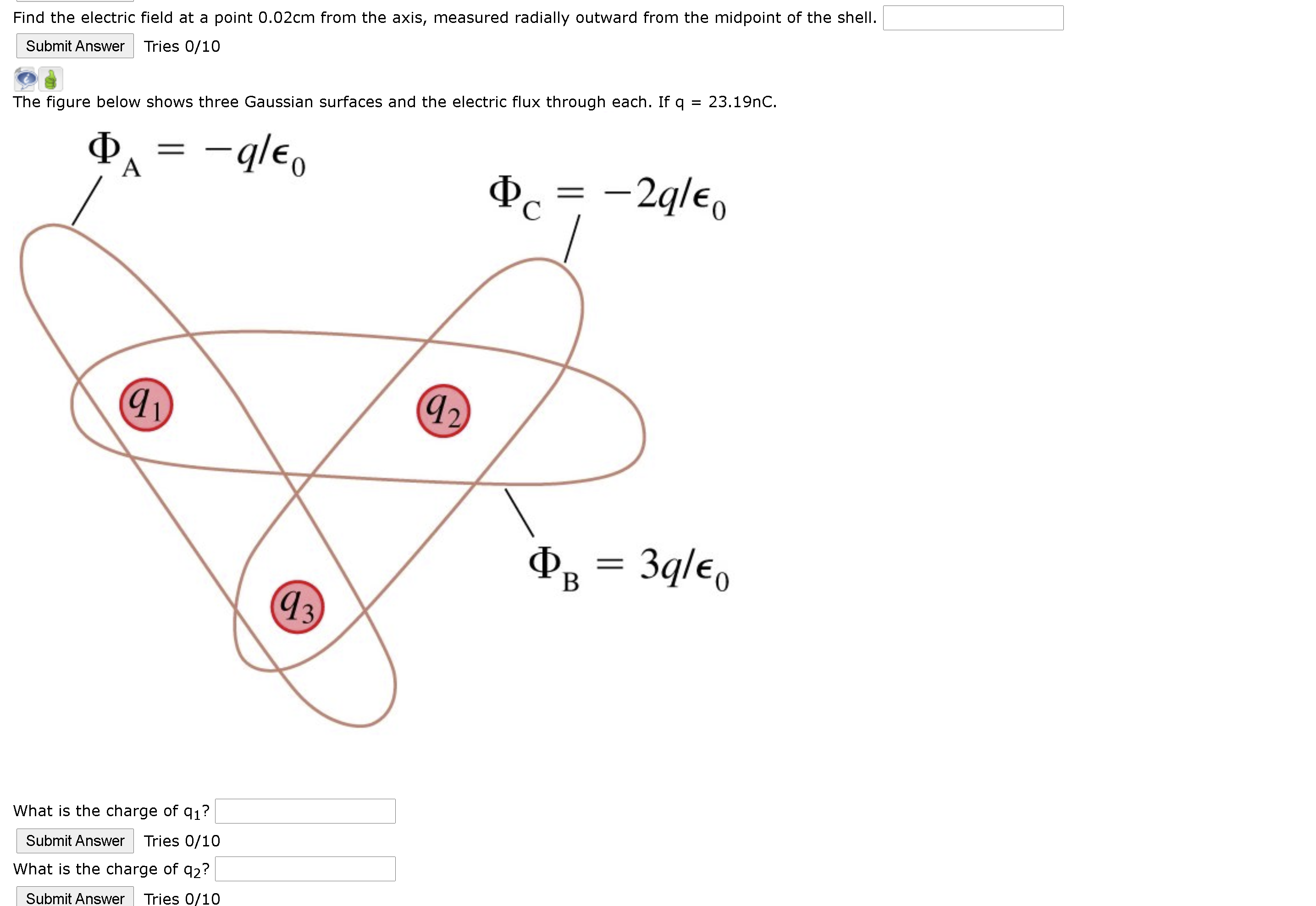 c = 0.575m is located as shown in the figure below. The