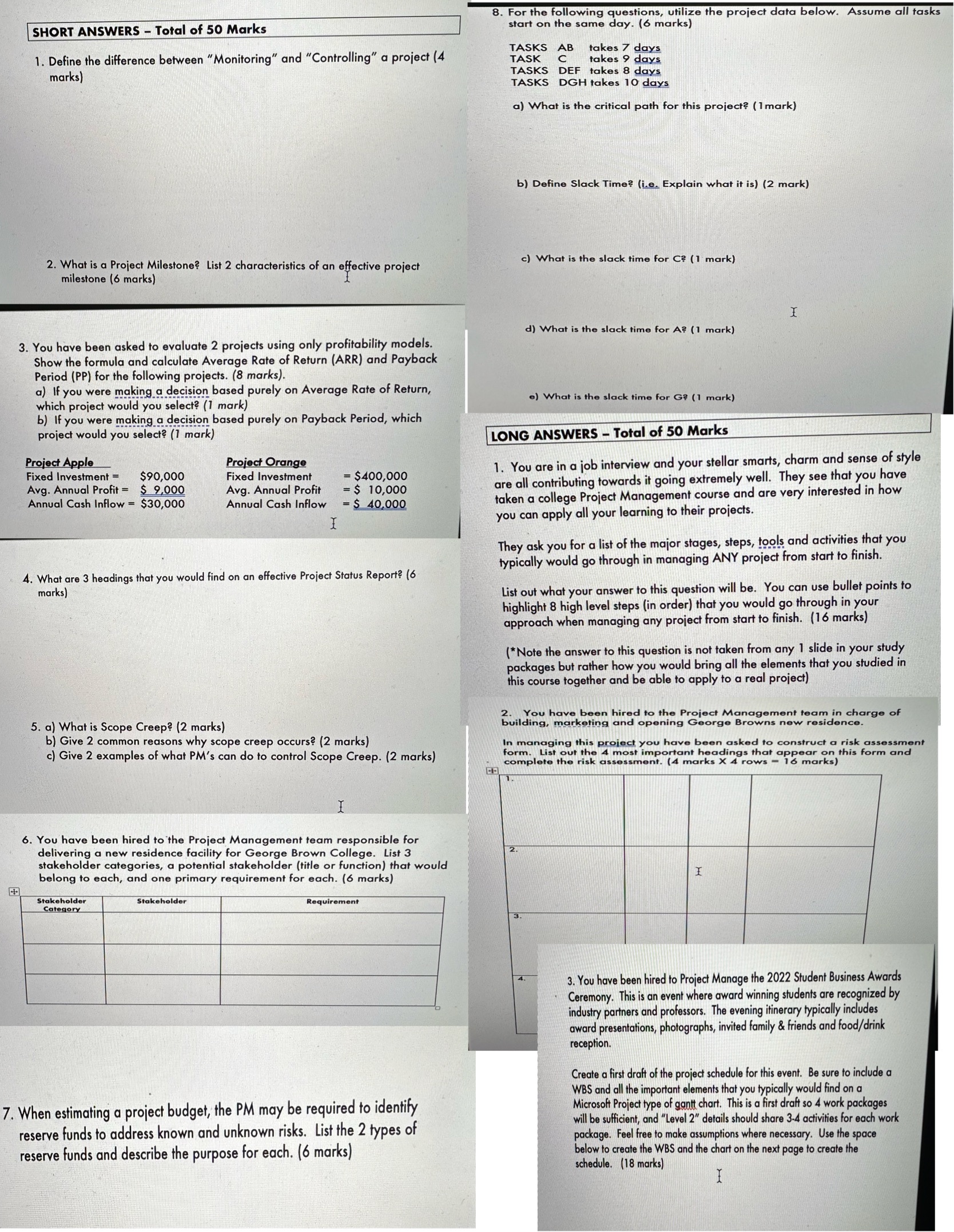 Please I need every answer must be correct also very important ASAp%