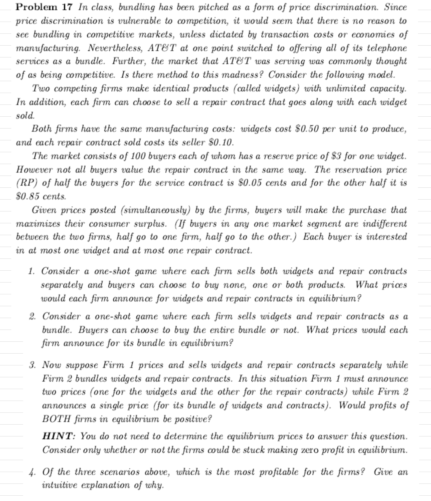 the good. The RP of each buyer for one unit of the