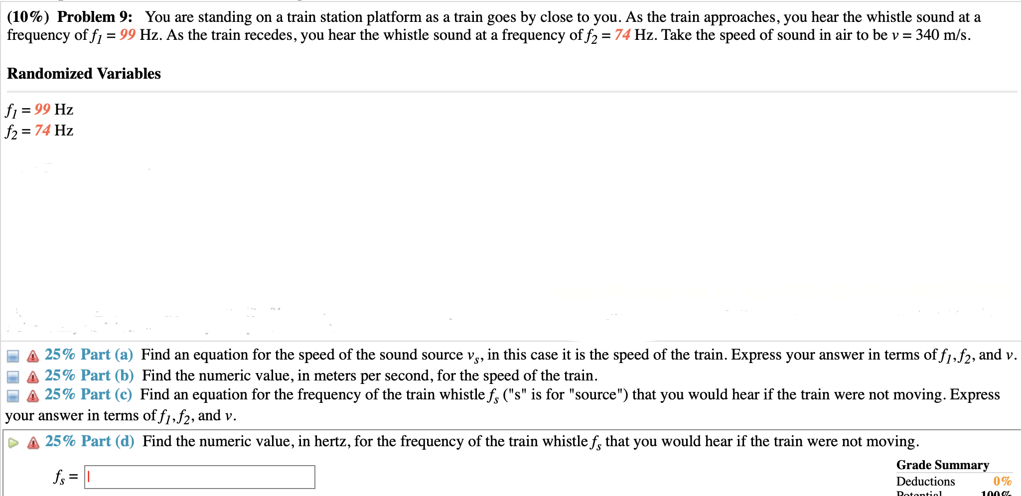 as a train goes by close to you. As the train approaches,