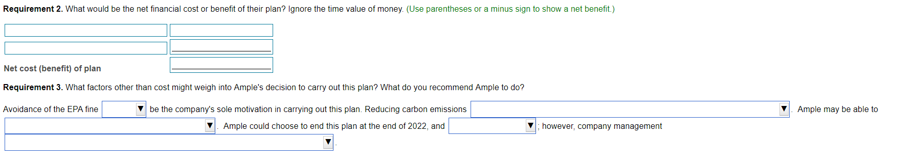 manufacturing plants in Colorado, Utah, and Arizona. Annual carbon emissions for these