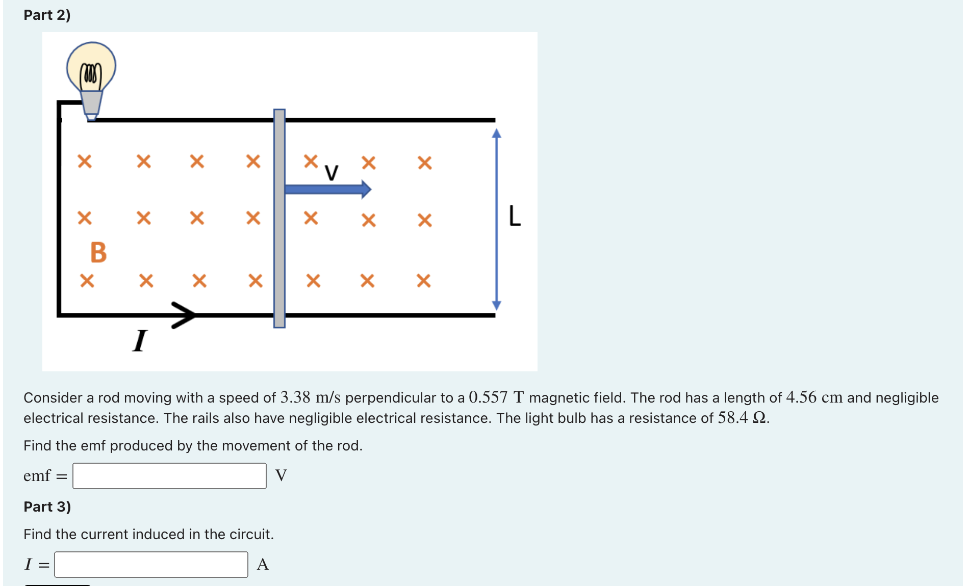 induced current is nonzero and constant. C] The magnetic flux through the