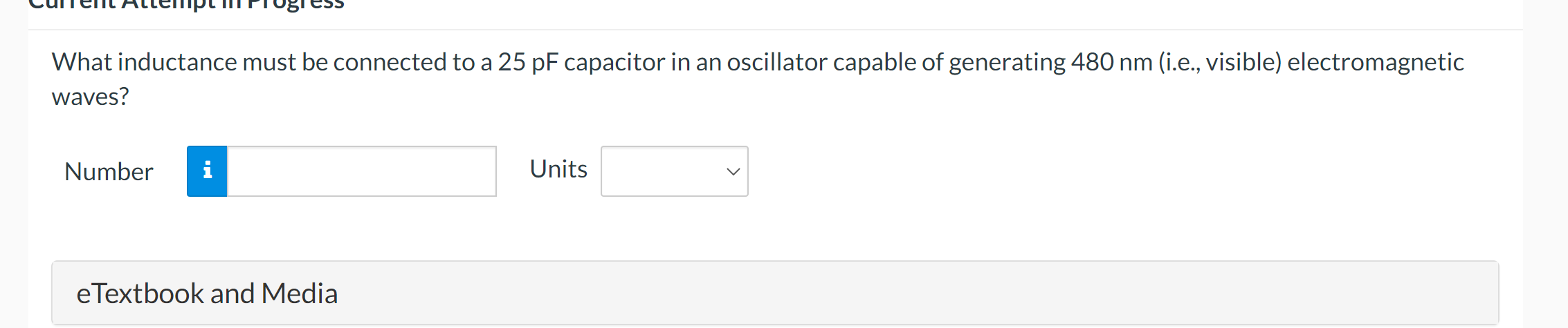a 25 pF capacitor in an oscillator capable of generating 480 nm
