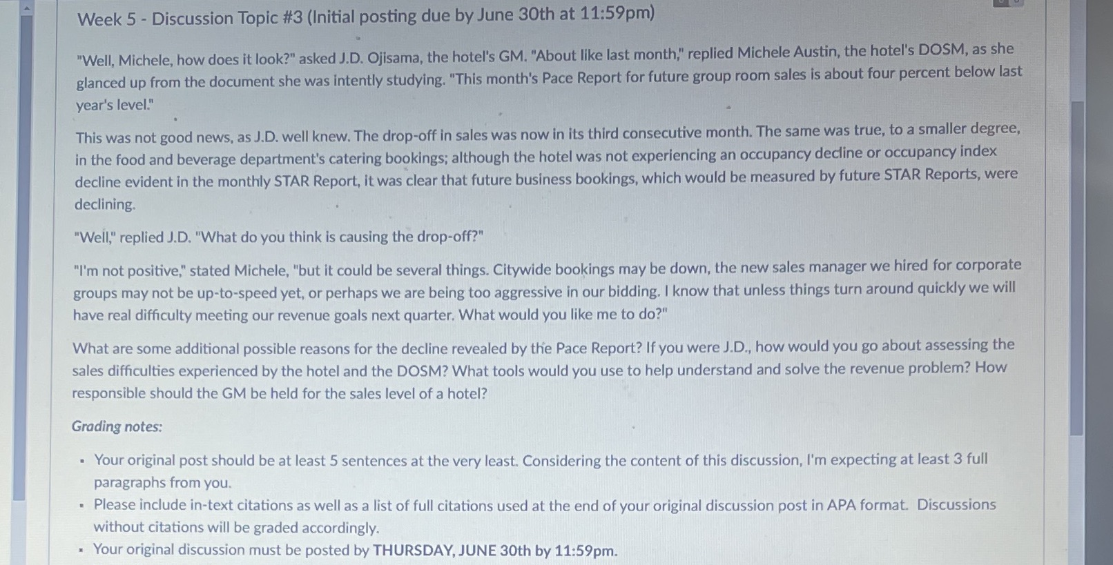  Week 5 - Discussion Topic #3 (Initial posting due by June