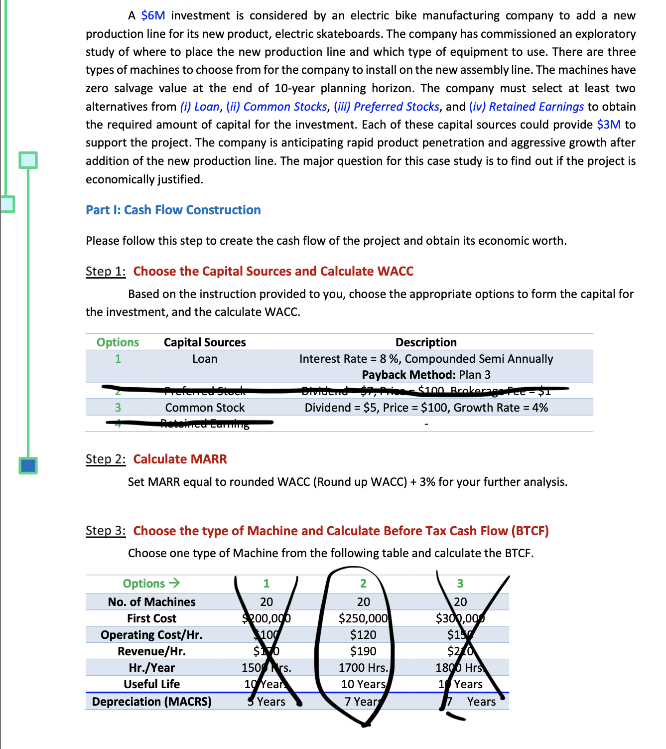 Step1. Choose Option1 ( payback: Equal semi-annual payment) + Option3. Each Option
