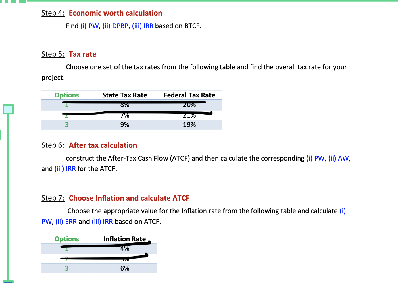 provide $3M to support the subject. Tax rate (get from Stpe5. option3)Step3.