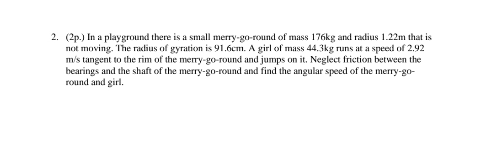 please solve 2. (211.) In a playground there is a small merry-go-mund