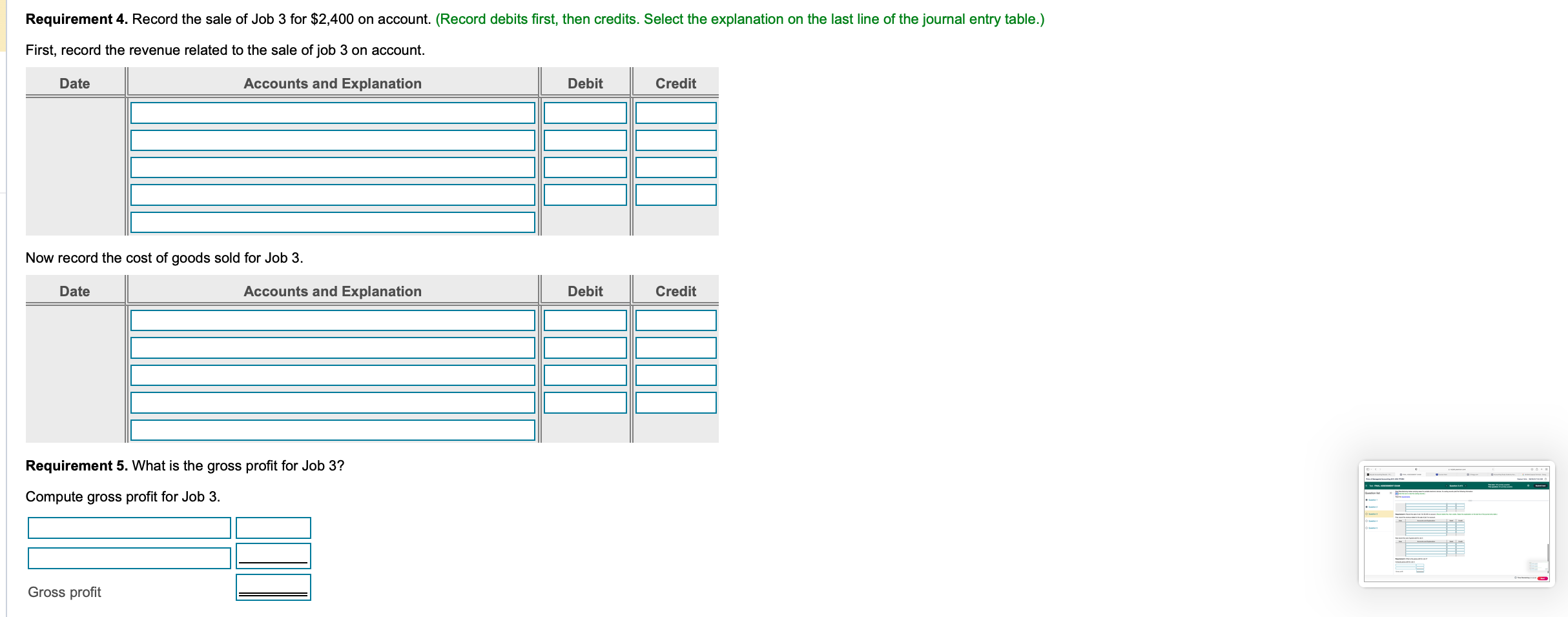 records.) Read the requirements. Requirement 1. Which type of costing system is