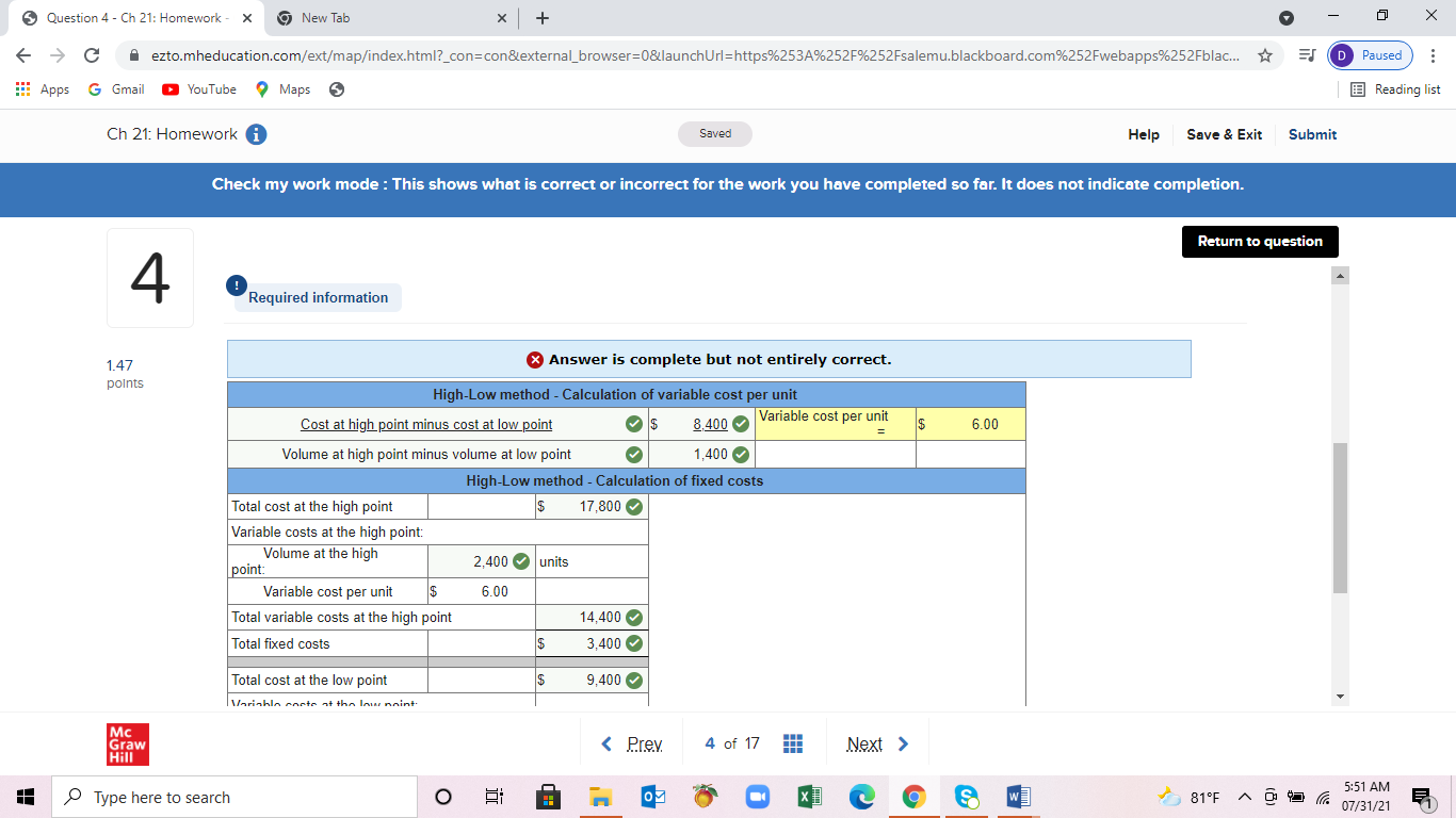 Here is the question: Required informationUse the following information for the Exercises