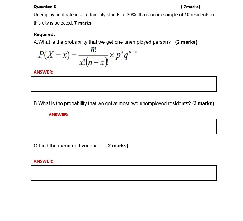 type C. Calculate the correlation coefficient (r) Using formula (3 marks) ANSWER: