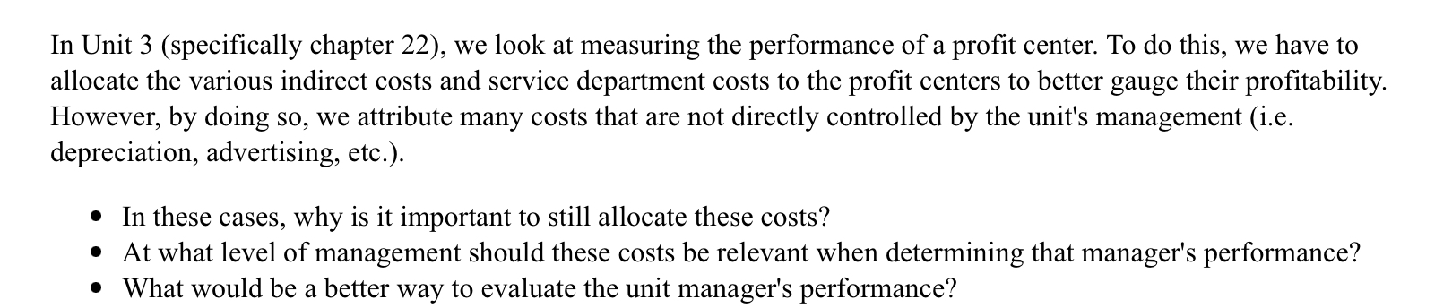  In Unit 3 (specifically chapter 22), we look at measuring the