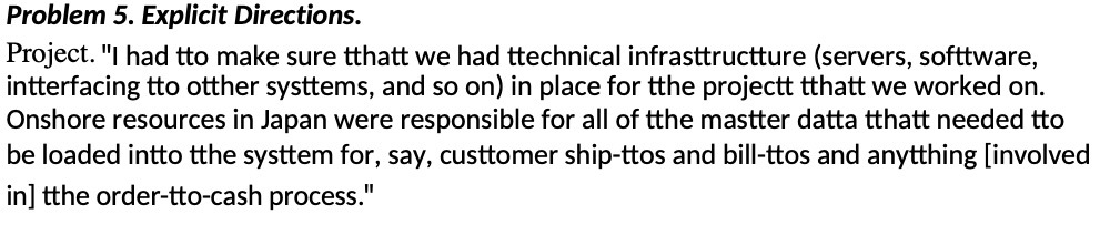  Problem 5. Explicit Directions. Project. "I had tto make sure tthatt