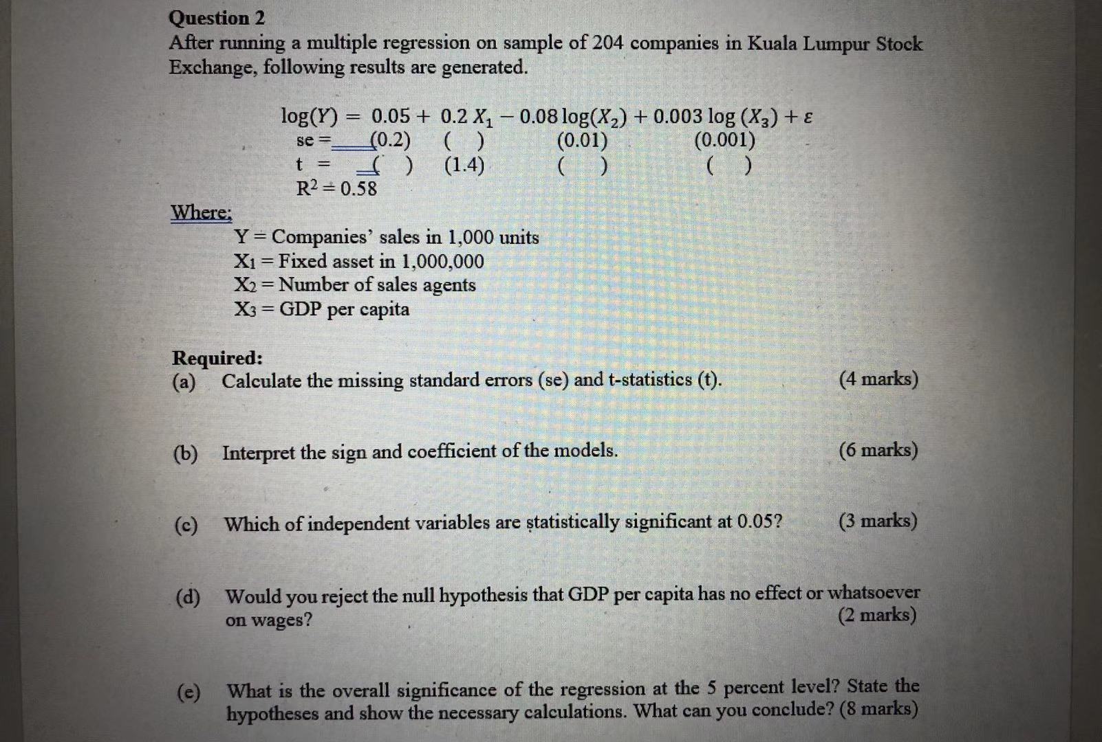  Help solve this question. Thanks Question 2 After running a multiple