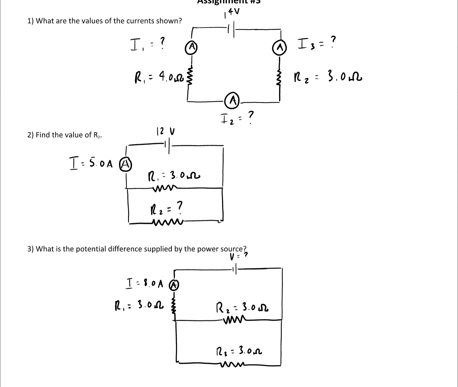 = ? R2 : 3.0.12 (A I , = ? 2) Find