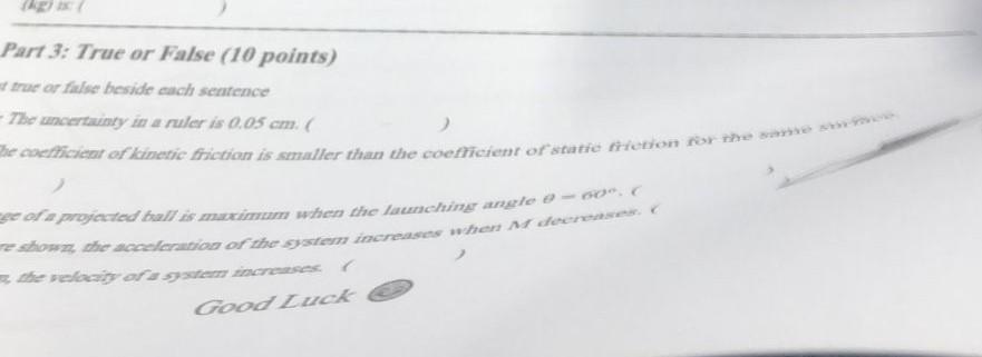 each sentence The uncertainty in a ruler is 0.05 am. ( be