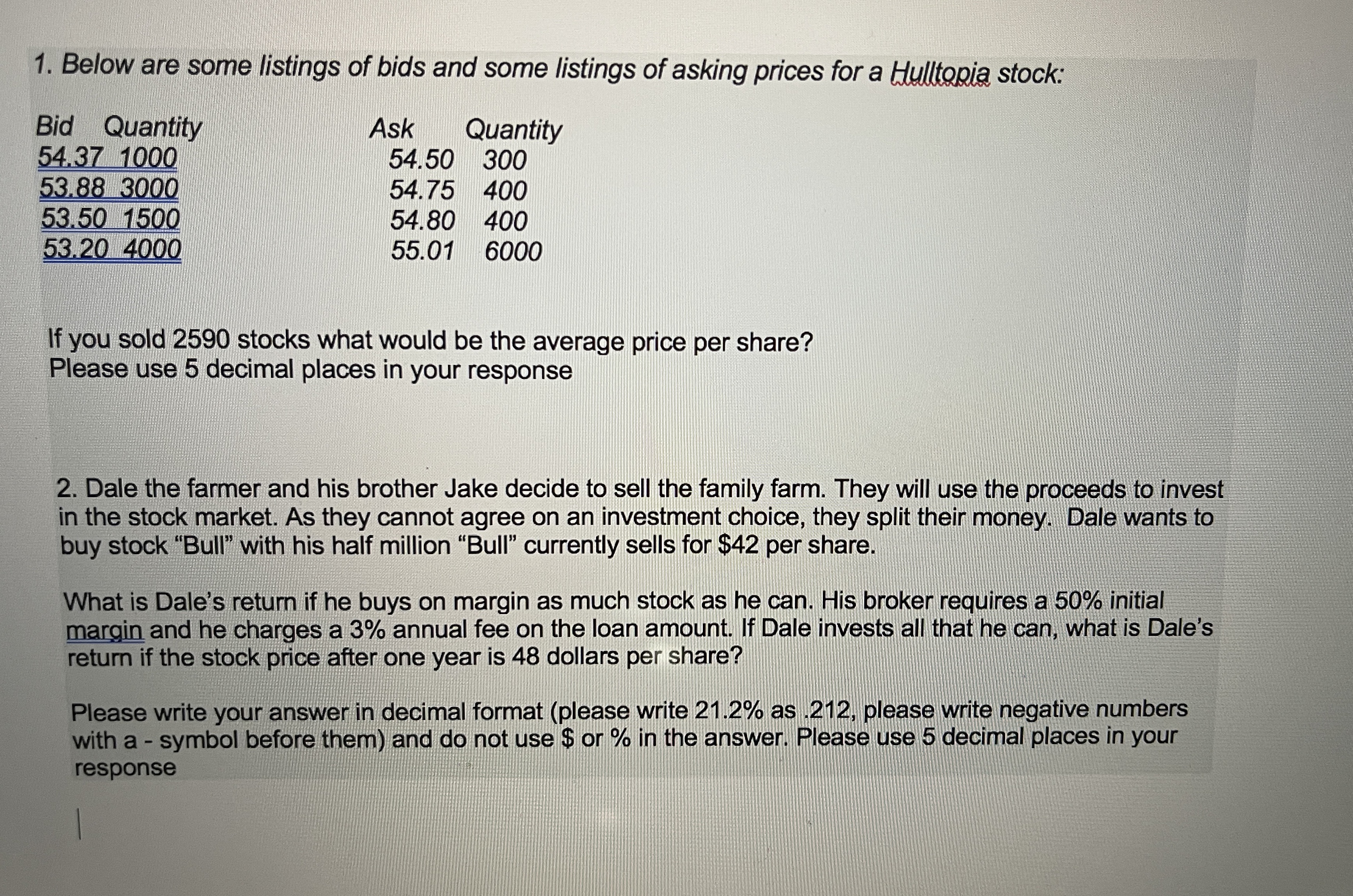 Please explain step by step 1. Below are some listings of bids
