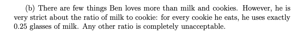 preferences. If precise numbers are not given in the question, you are