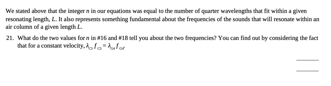 equal to the number of quarter wavelengths that fit within a given