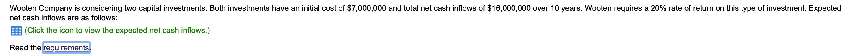  Chapter 11 question 3 Data table Year Year 1 Year 2