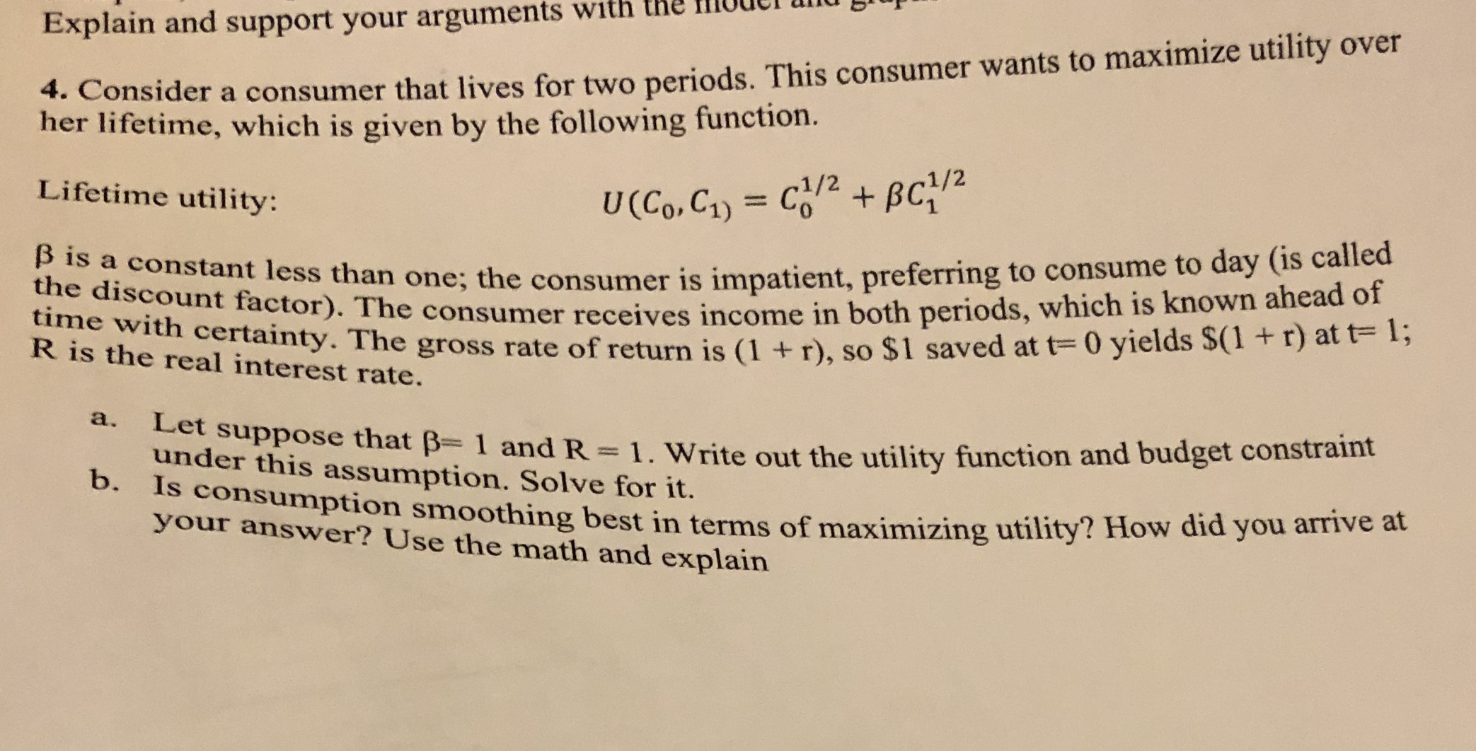  Explain and support your arguments with the mou 4. Consider a
