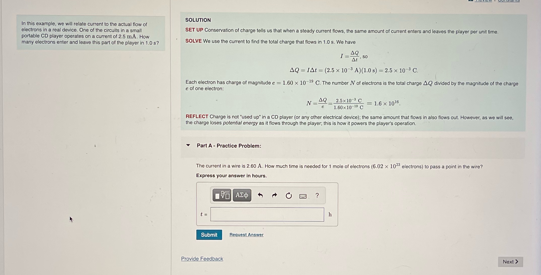 SOLUTION In this example, we will relate current to the actual