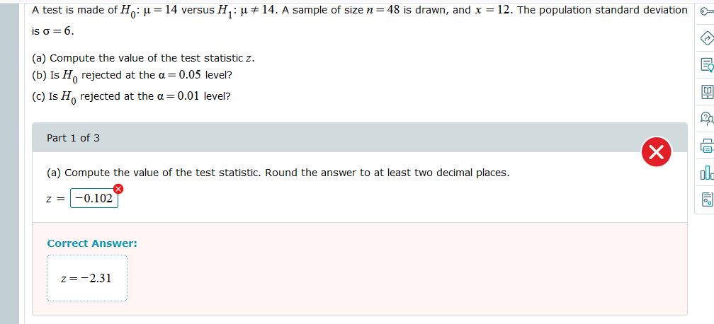 please help A test is made oft-7T6: ii = 14 versus 17?]:
