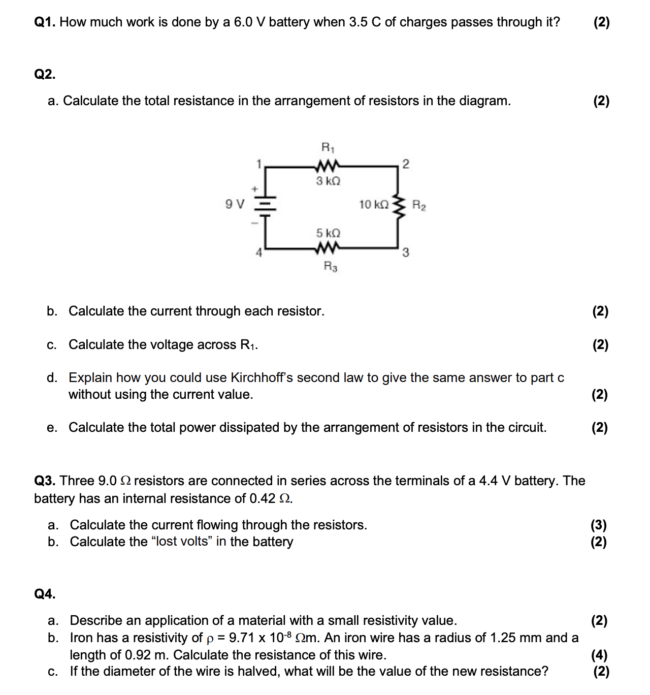 Please answer the following questions: Q1. How much work is done by