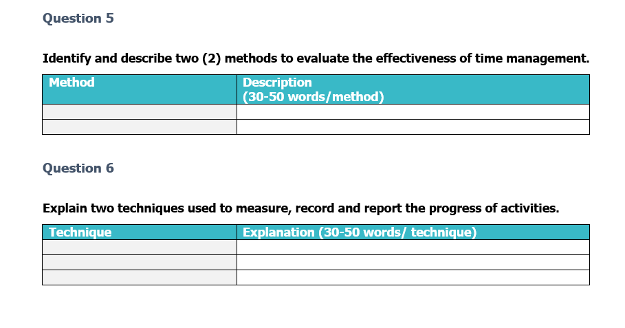 and resource requirements. Methods Description (30-50 wordslr description) Analogous Estimating Parametric Model