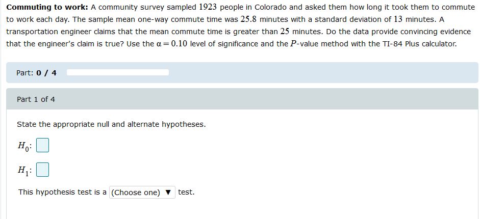 Please explain Commuting to work: A community survey sampled 1923 people in