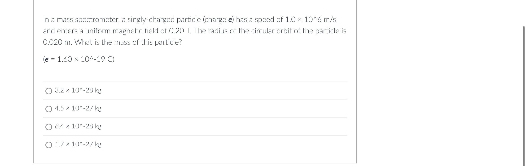 is required if the particles are to be undeflected as they pass