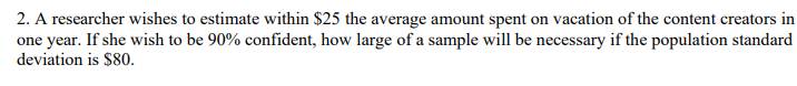 the average amount spent on vacation of the content creators in one