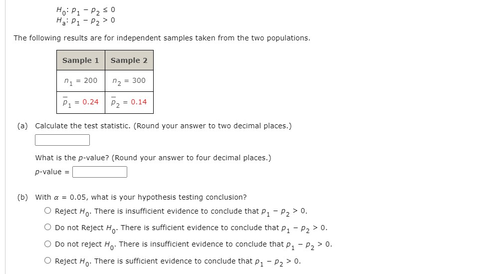 0 Do not reject H0. We cannot conclude that 0'12 # 922.
