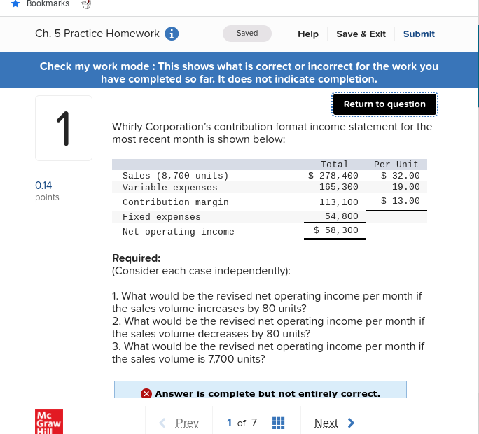  * Bookmarks Ch. 5 Practice Homework i Saved Help Save &