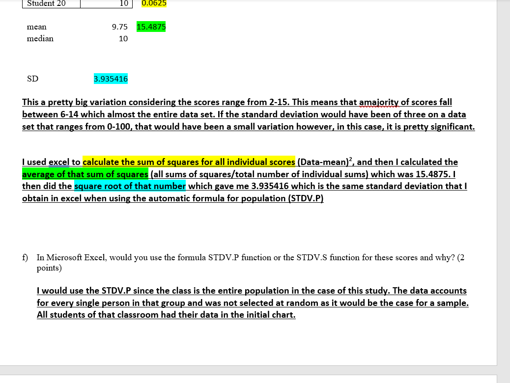  I don't really know how to answer the question about variability.