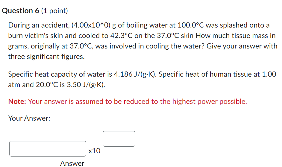 Please answer this Physics question. Question 6 (1 point) During an accident,