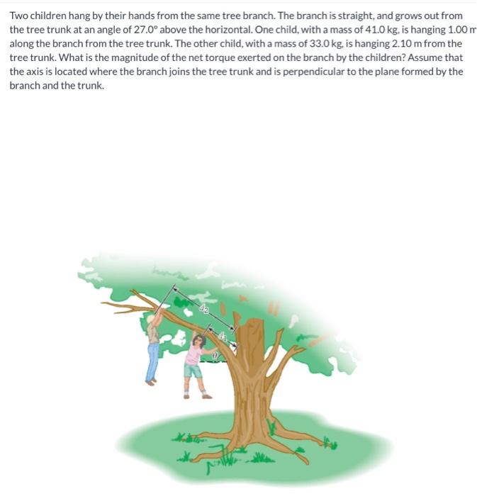 The branch is straight, and grows out from the tree trunk at