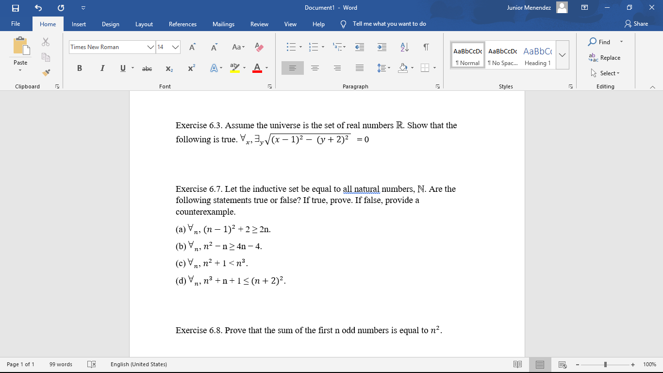 please help with these questions and show all work 6 Document1 -