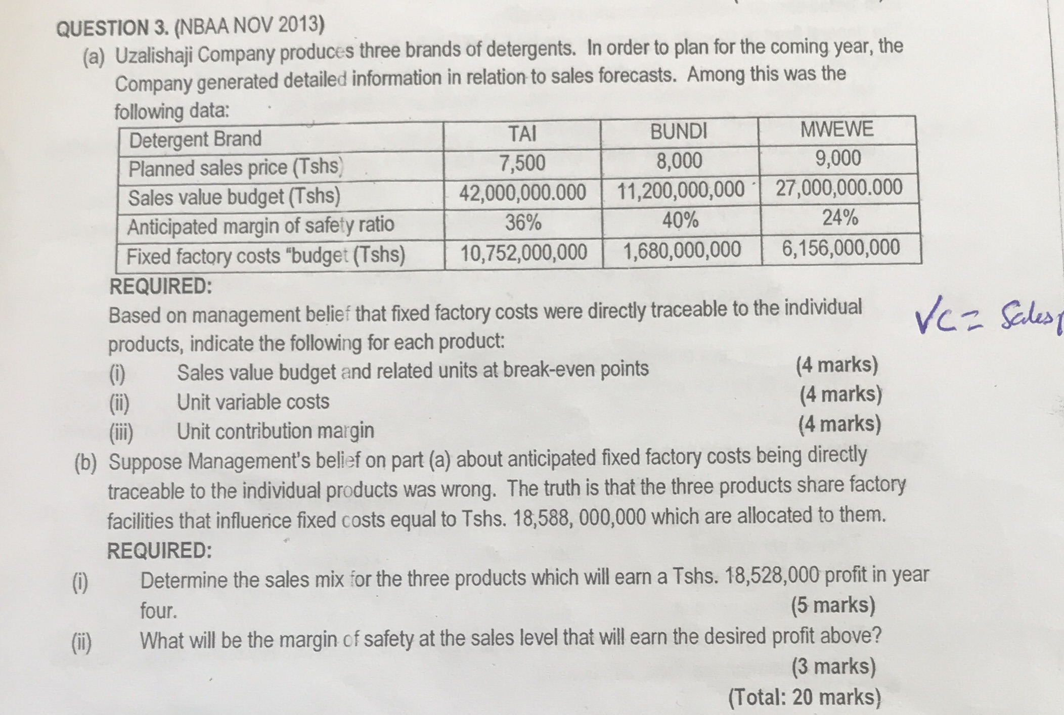 Required: please answer part b only... QUESTION 3. (NBAA NOV 2013) (a)