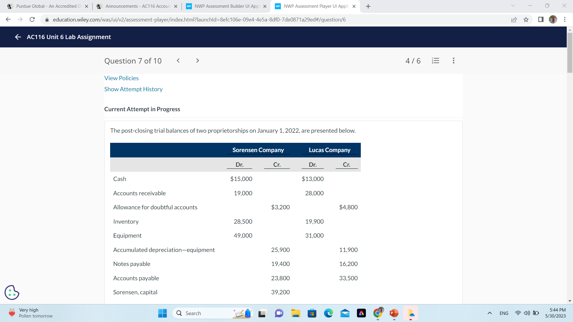 Announcements - AC116 Accour X I NWP Assessment Builder LII App X
