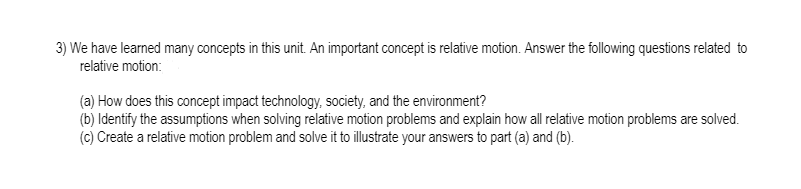 3) We have learned many concepts in this unit. An important