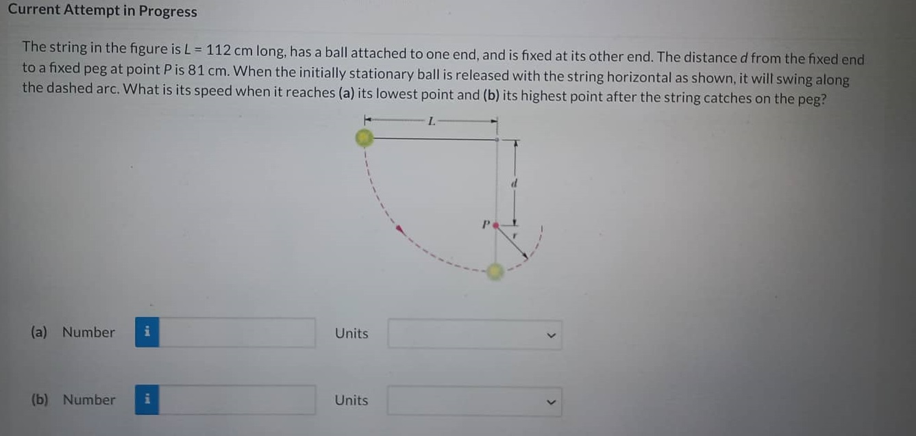 = 112 cm long, has a ball attached to one end, and