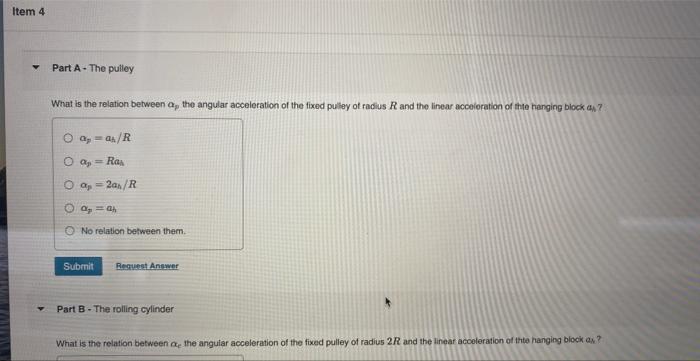 a frictionless axle through the center of the cylinder so that the